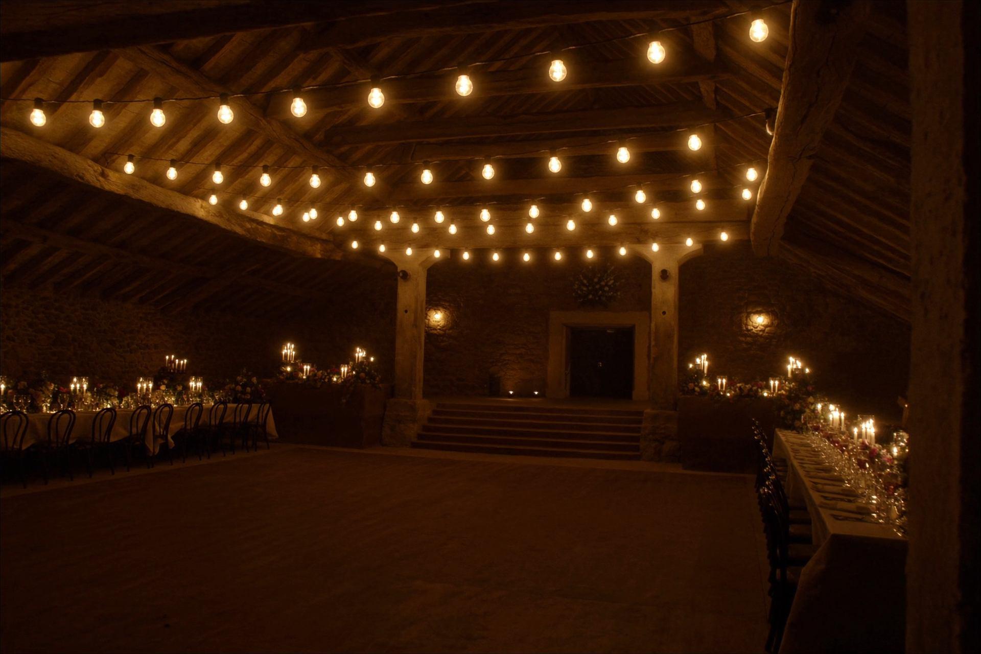 The threshing barn set for dancing